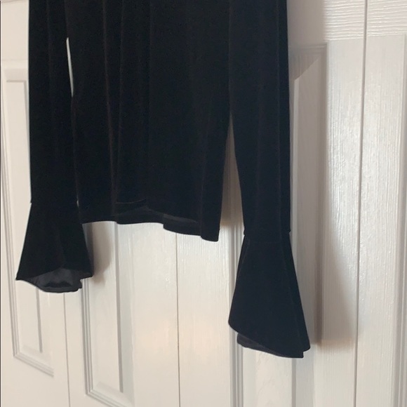 LOFT Black velvet top - Picture 3 of 5